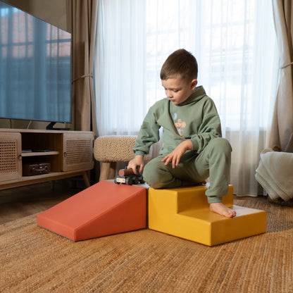 Soft Play 3 Foam Block Set - Pastel Pink Mini Climbie