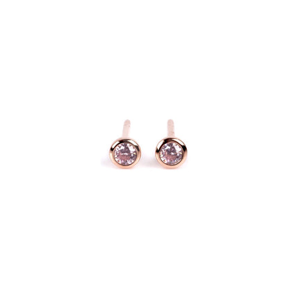 Illumi Stud Earrings - Rose Gold and Silver