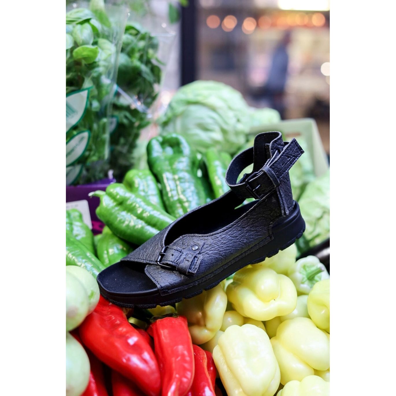 TOKU Athens Vegan Sandals - Black