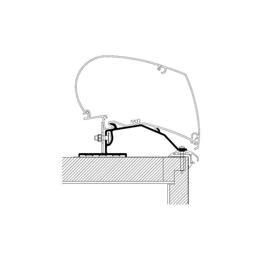 Thule kiinnityssarja Caravan Roof adapter 3x1m - Kotikauppa