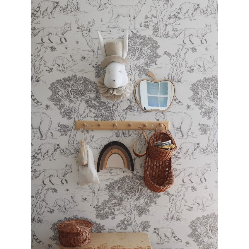Kids Room Apple Mirror – Child-Friendly Acrylic & Wood