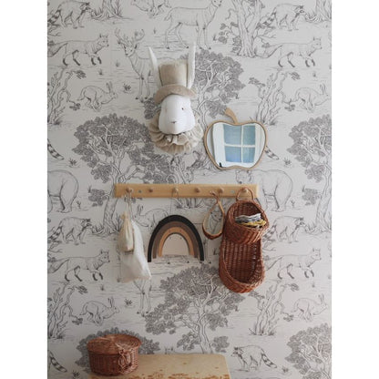 Kids Room Apple Mirror – Child-Friendly Acrylic & Wood