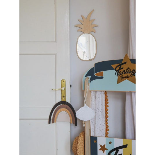 Kids Room Pineapple Mirror – Child-Friendly Acrylic & Wood
