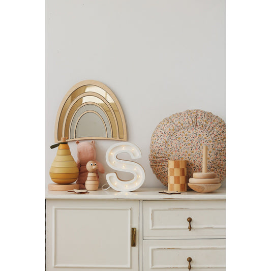 Kids Room Rainbow Mirror – Child-Friendly Acrylic & Wood