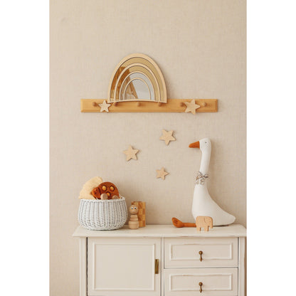 Kids Room Rainbow Mirror – Child-Friendly Acrylic & Wood