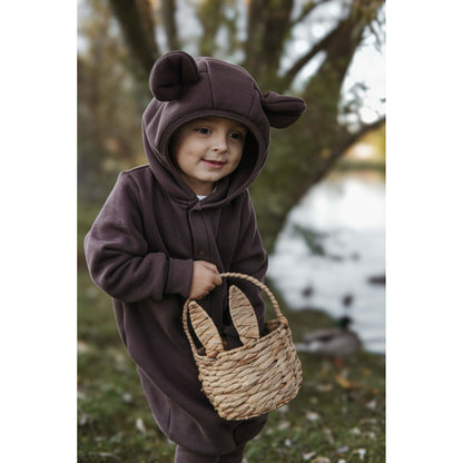 Eared Jumpsuit for Babies and Kids - Chocolate