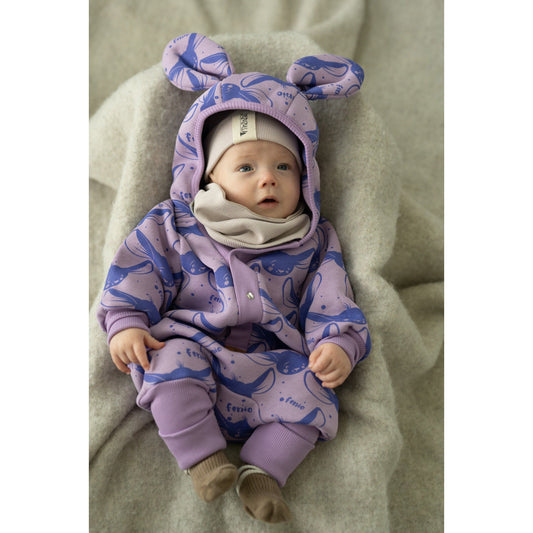 Eared Jumpsuit for Babies and Kids - Lilac Fenio