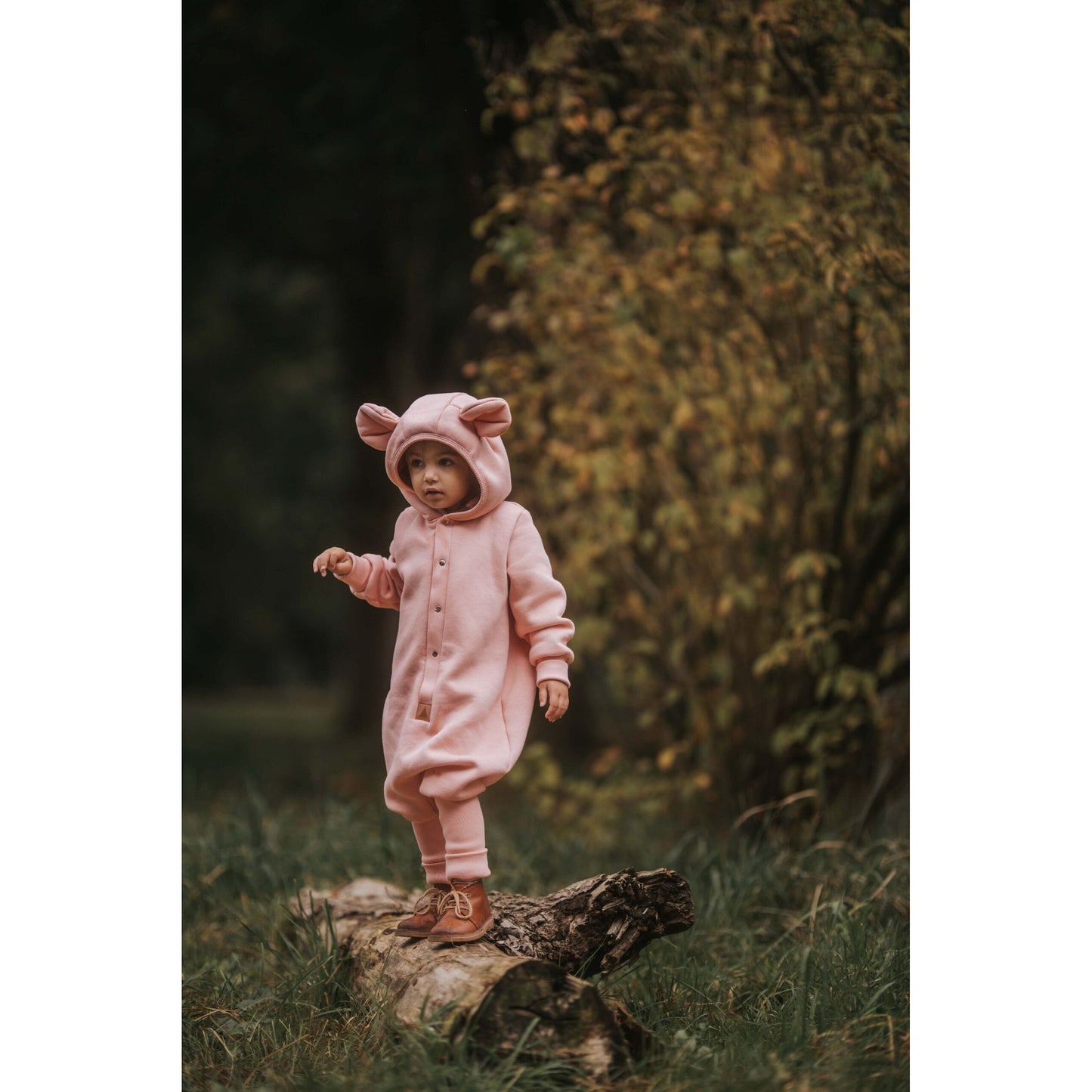 Eared Jumpsuit for Babies and Kids - Peach