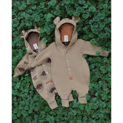 Eared Jumpsuit for Babies and Kids - Cacao