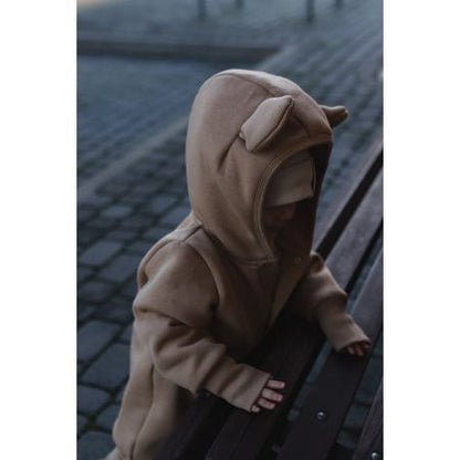 Eared Jumpsuit for Babies and Kids - Cacao