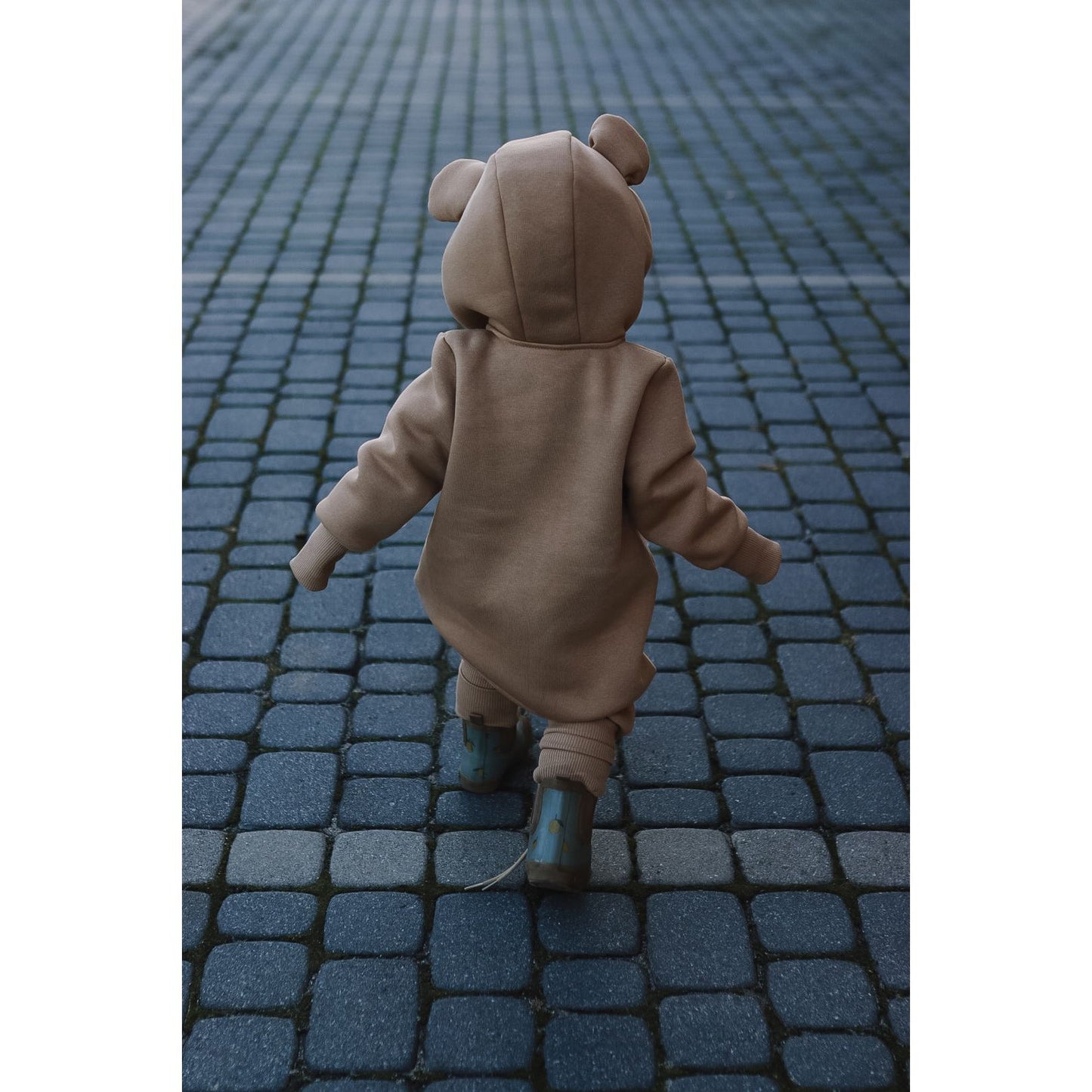 Eared Jumpsuit for Babies and Kids - Cacao