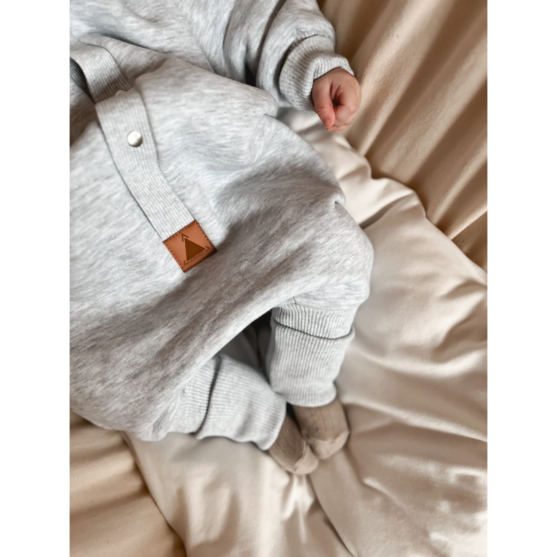 Eared Jumpsuit for Babies and Kids - Melange Grey