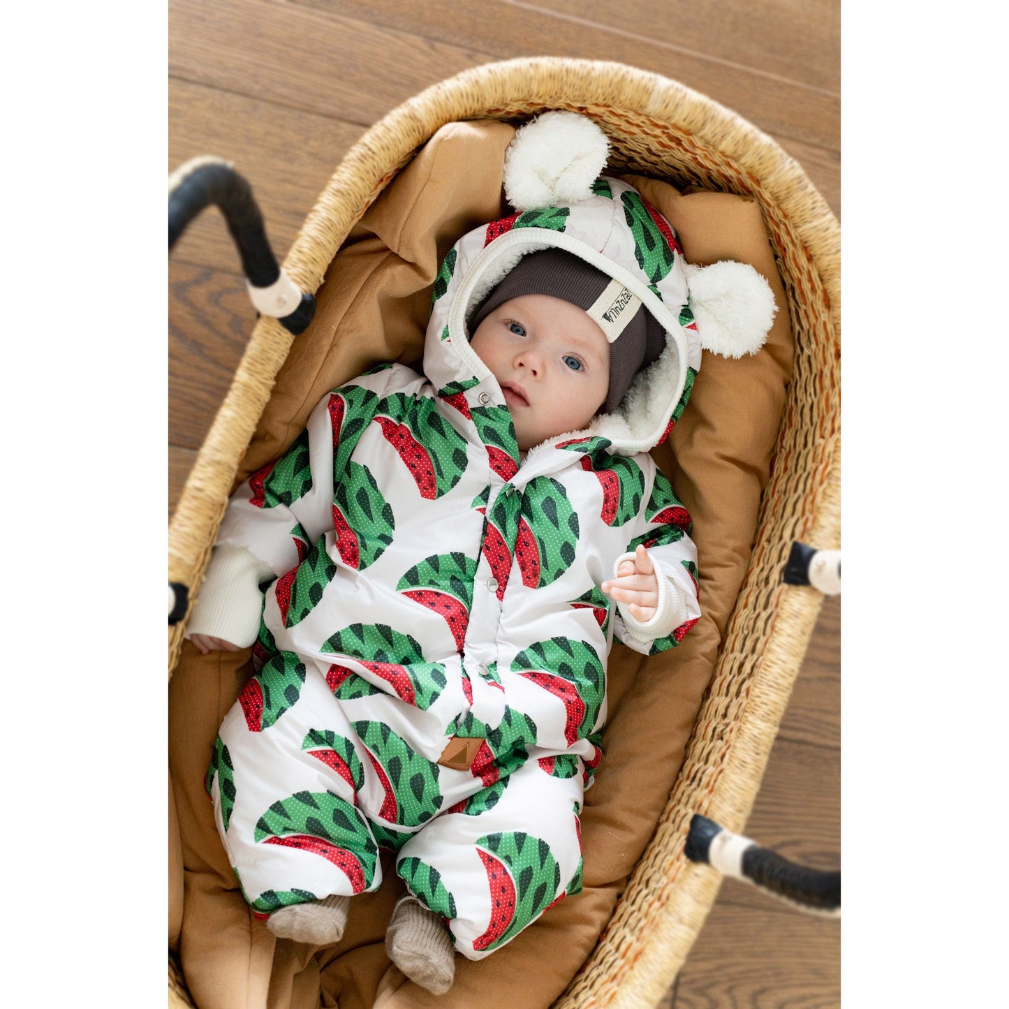 Winter Jumpsuit with Teddy Lining for Babies and Kids - Watermelons