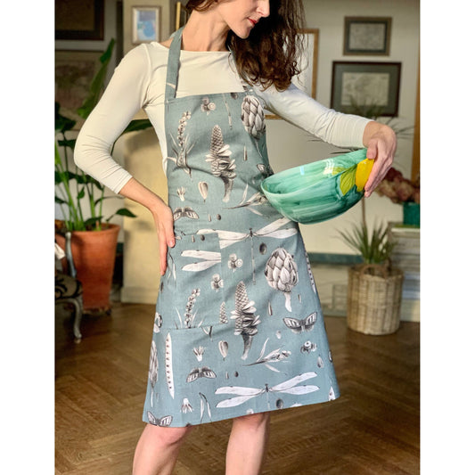 Ladies' Apron - Seeds Aqua