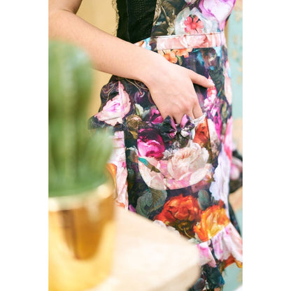 Ladies Apron with Ruffles - Francine Black