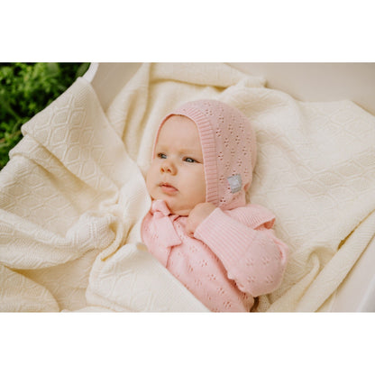 HAPPINESS Gift Set For Baby - Blanket, Romper and Bonnet