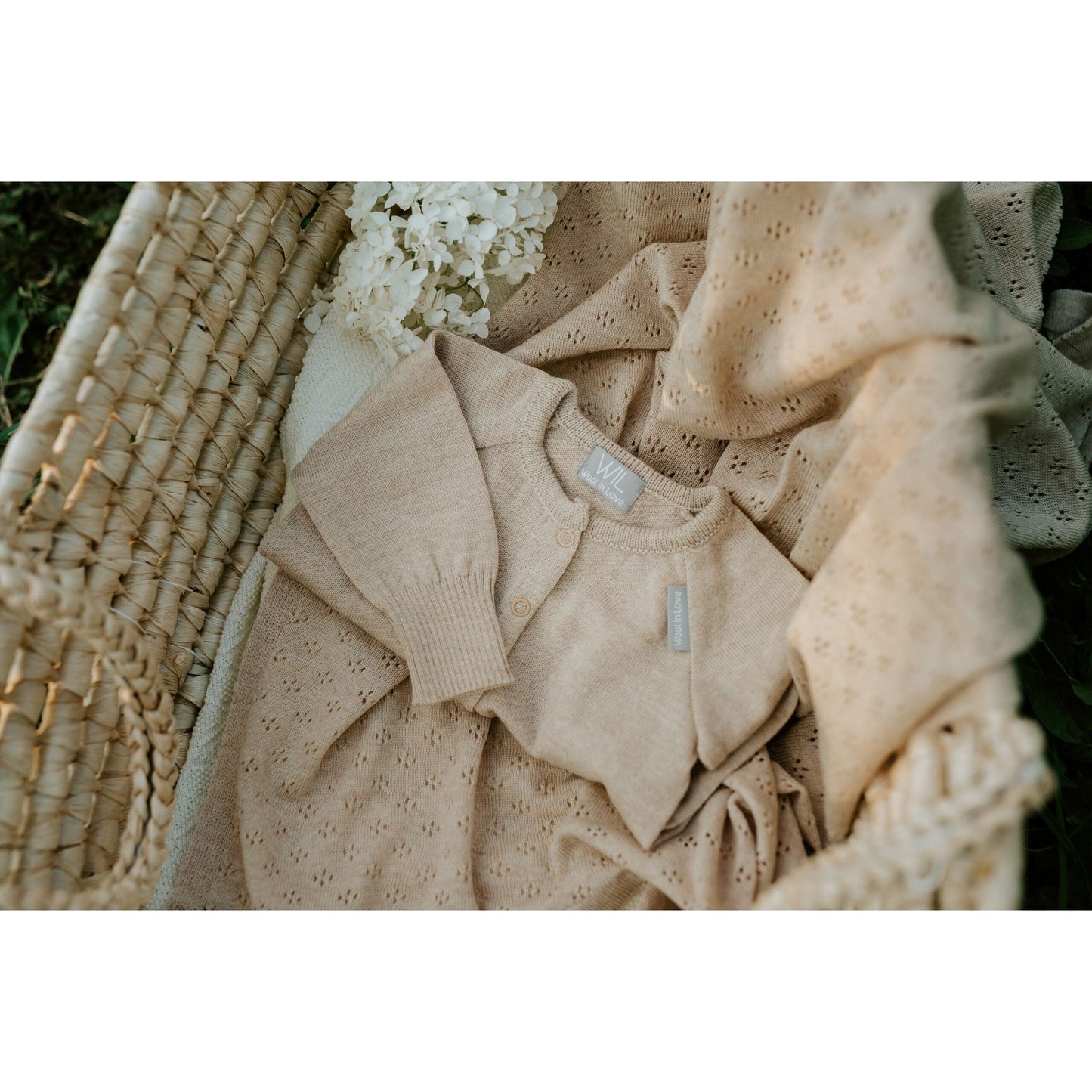 LOVE Gift Set For Baby - Blanket, Romper and Bonnet