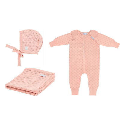 LOVE Gift Set For Baby - Blanket, Romper and Bonnet