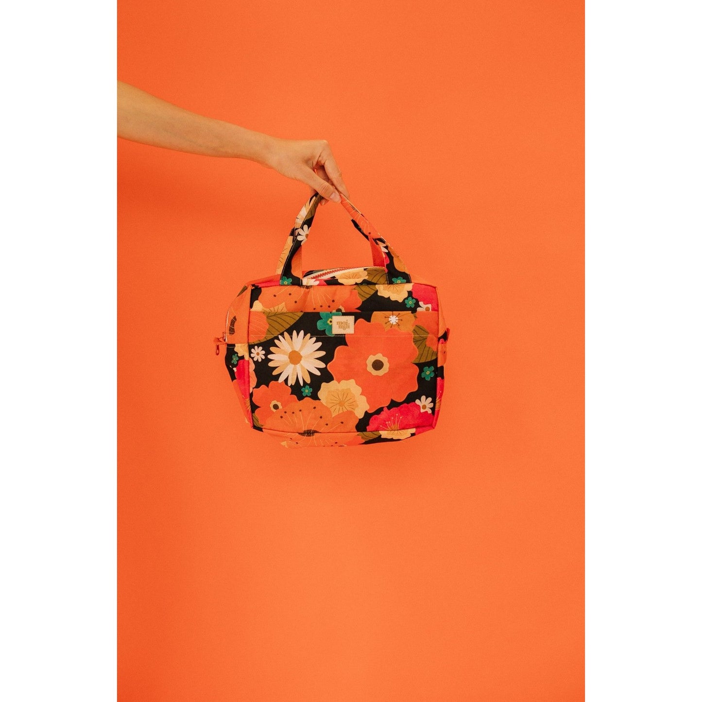 Large Make-Up Bag - Picnic With Flowers