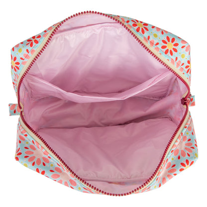 Make-Up Bag Set of 2 - Red Flowers