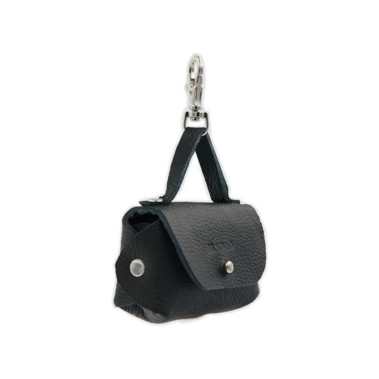 Leather Dog Waste Bag Dispenser Bellissima – Black