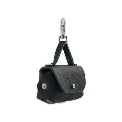 Leather Dog Waste Bag Dispenser Bellissima – Black