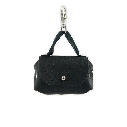 Leather Dog Waste Bag Dispenser Bellissima – Black
