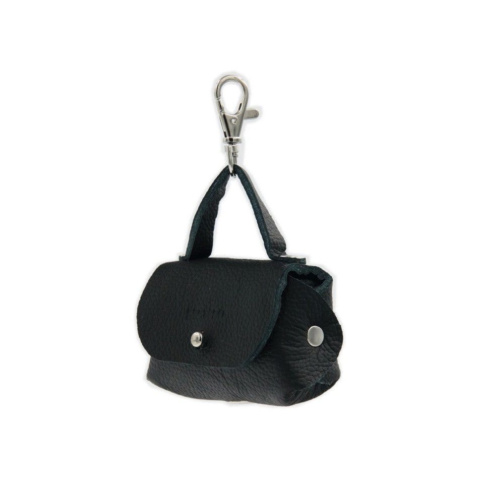 Leather Dog Waste Bag Dispenser Bellissima – Black