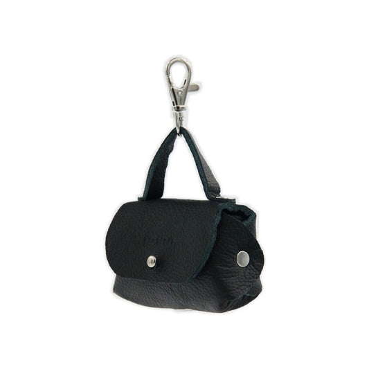 Leather Dog Waste Bag Dispenser Bellissima – Black
