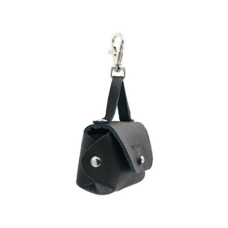 Leather Dog Waste Bag Dispenser Bellissima – Black