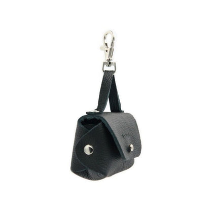 Leather Dog Waste Bag Dispenser Bellissima – Black