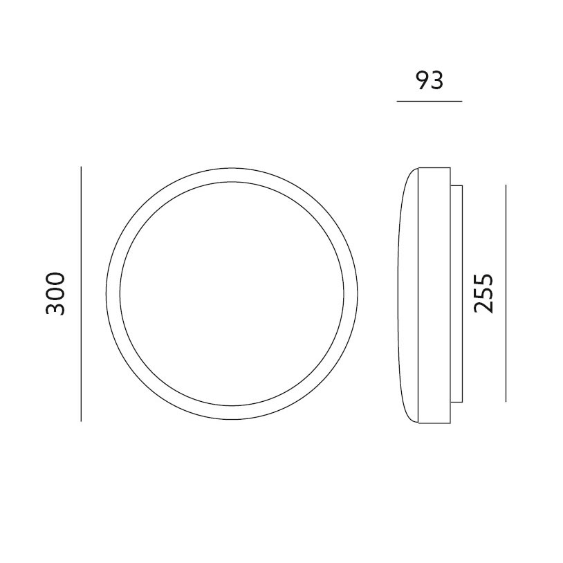 LED-kattovalaisin 18W DEFENDER LX 4000K Ø300mm 1800lm IP66 IK10 liiketunnistimella