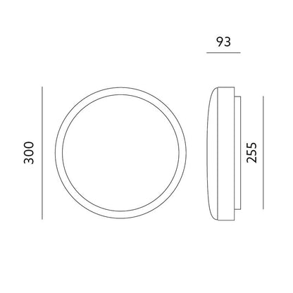 LED-kattovalaisin 18W DEFENDER LX 4000K Ø300mm 1800lm IP66 IK10 liiketunnistimella