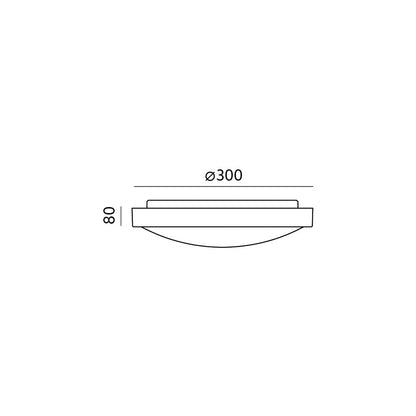 LED-valaisin ZOE VALKOINEN 12W 4000K Ø300mm 856lm IP44