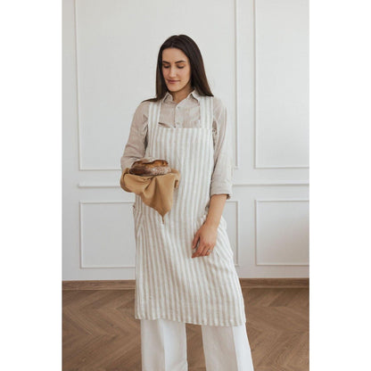 Linen Crossed Back Apron