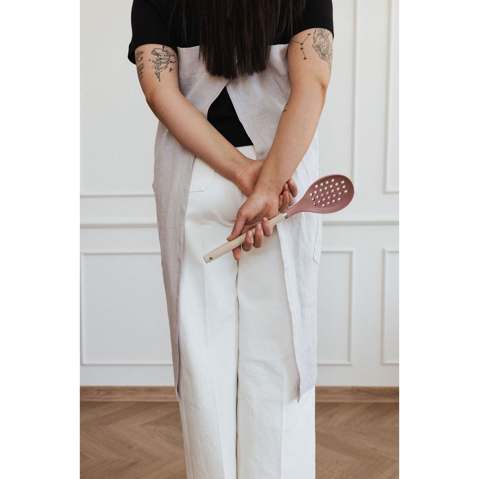 Linen Crossed Back Apron