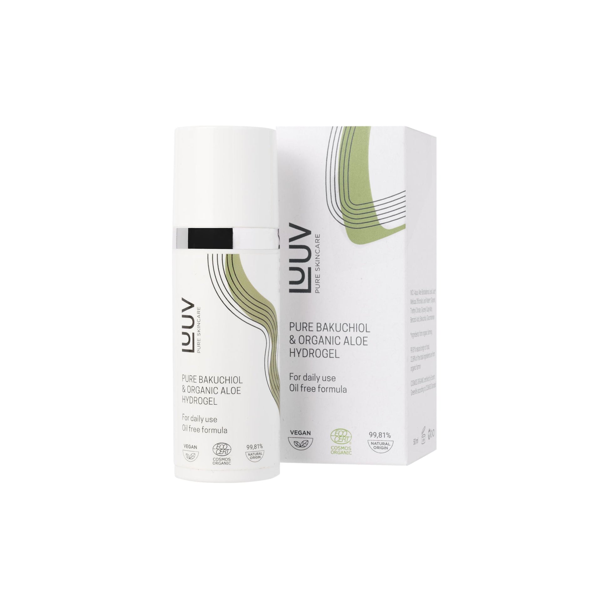 Pure Bakuchiol & Organic Aloe Hydrogel COSMOS, 50 ml