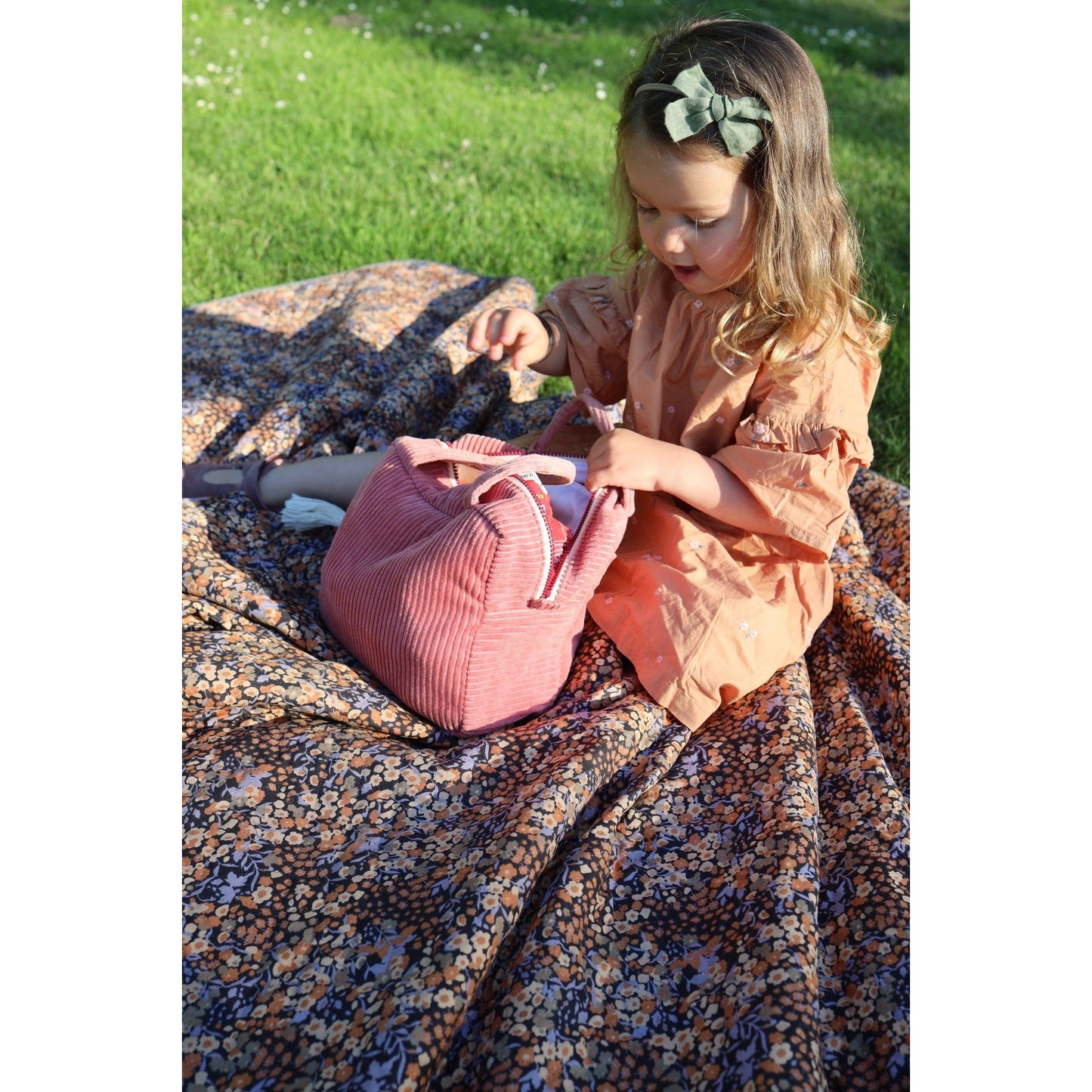 Make-Up Bag Set of 2 - Coral