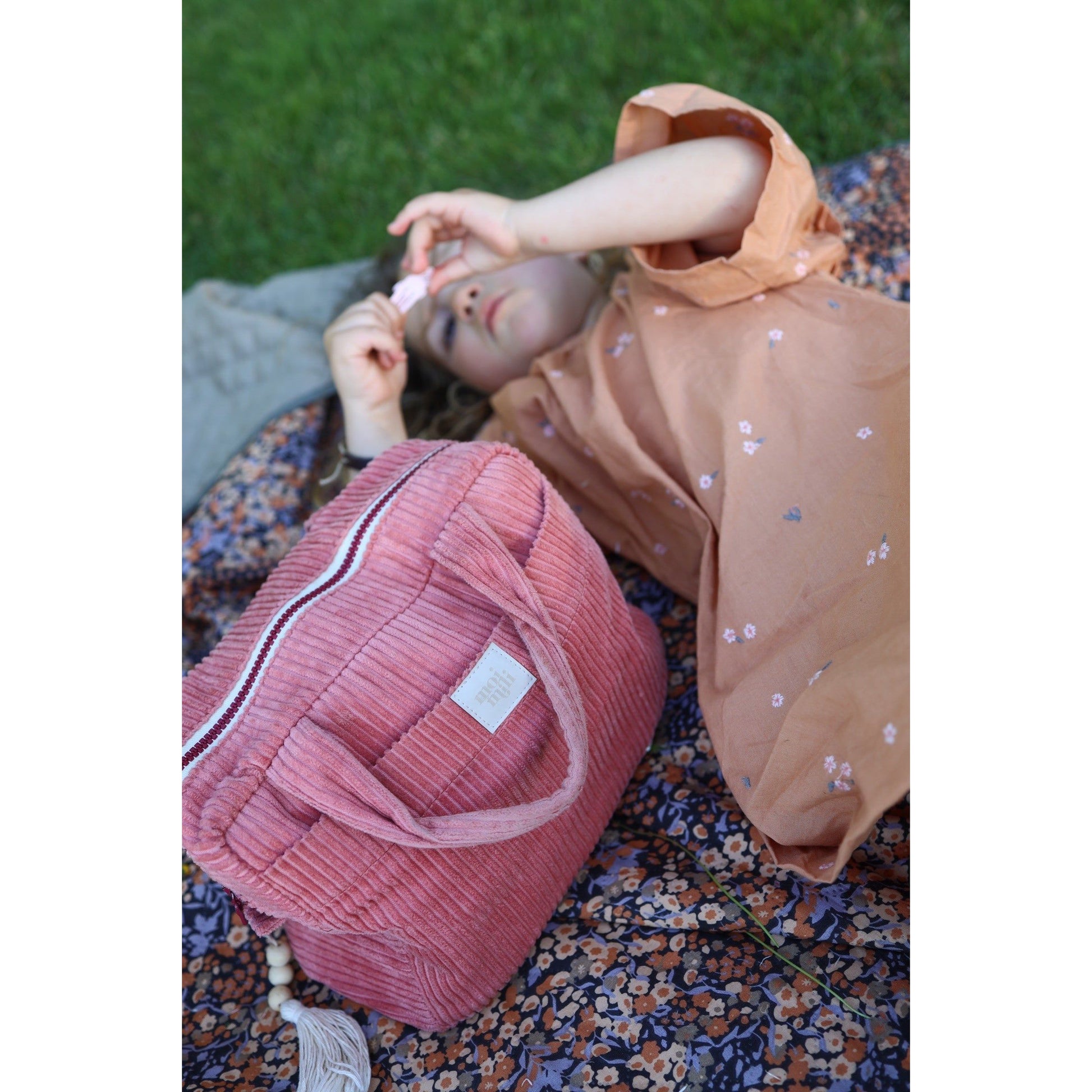 Make-Up Bag Set of 2 - Coral
