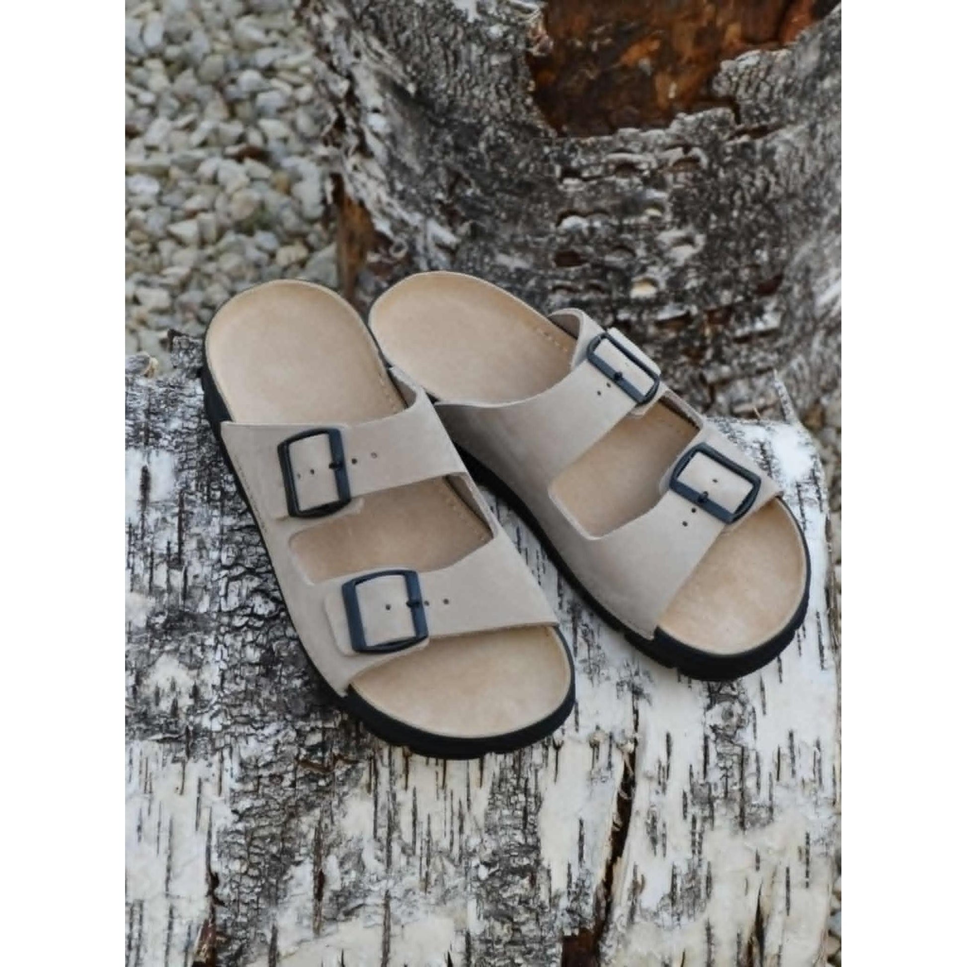 Meeliku Leather Sandals – Beige