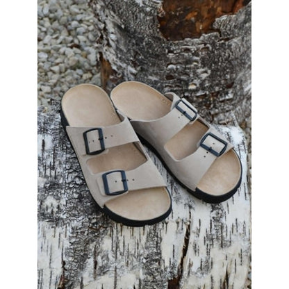 Meeliku Leather Sandals – Beige
