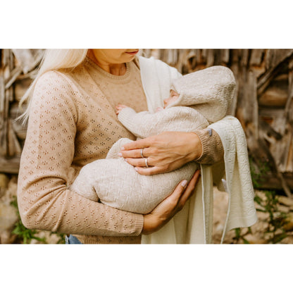 Merino wool baby blanket HAPPINESS