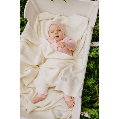 Merino wool baby blanket HAPPINESS