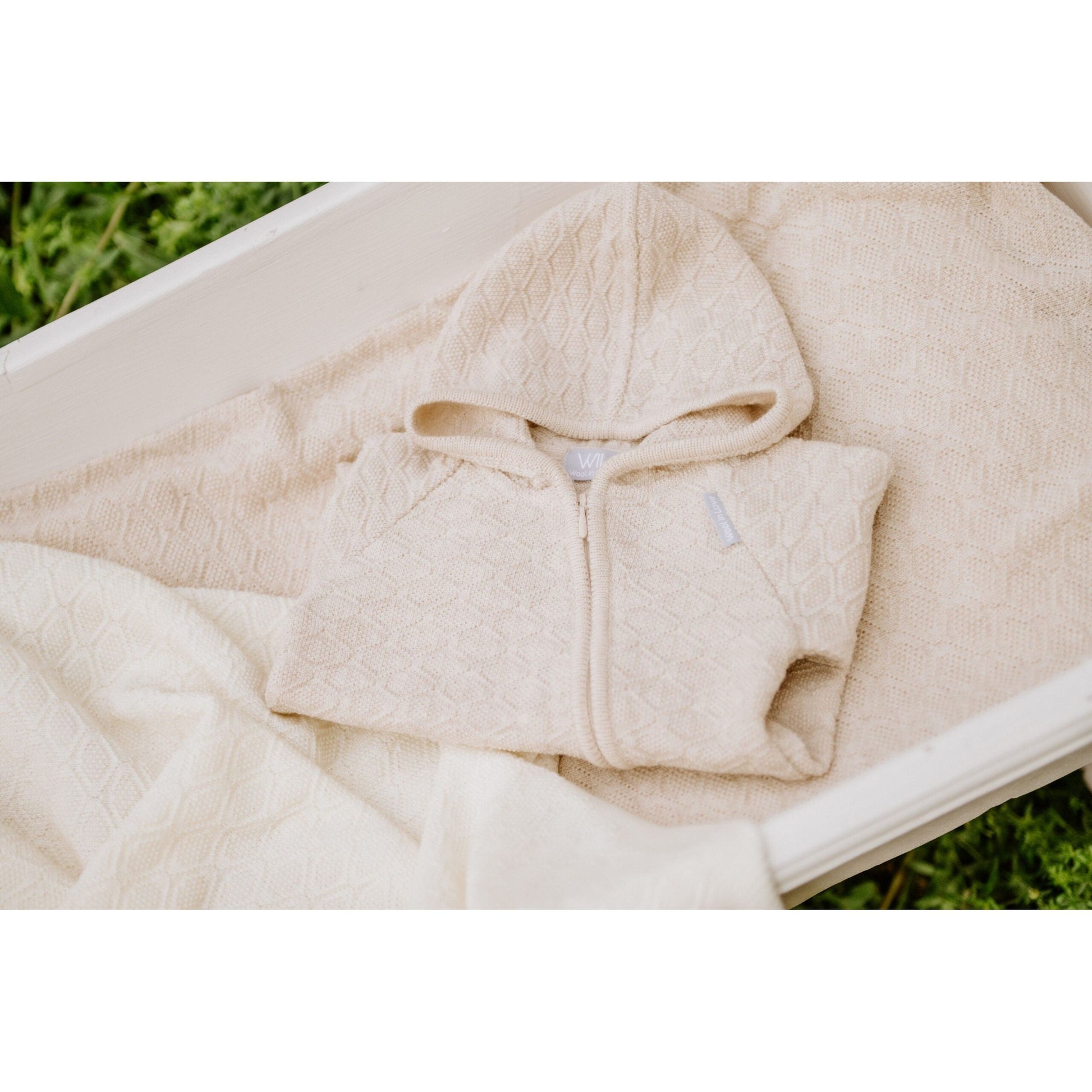 Merino wool baby blanket HAPPINESS
