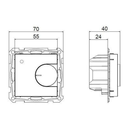 YHDISTELMÄTERMOSTAATTI  OPAL ECOEASY 16 IP21 16A M