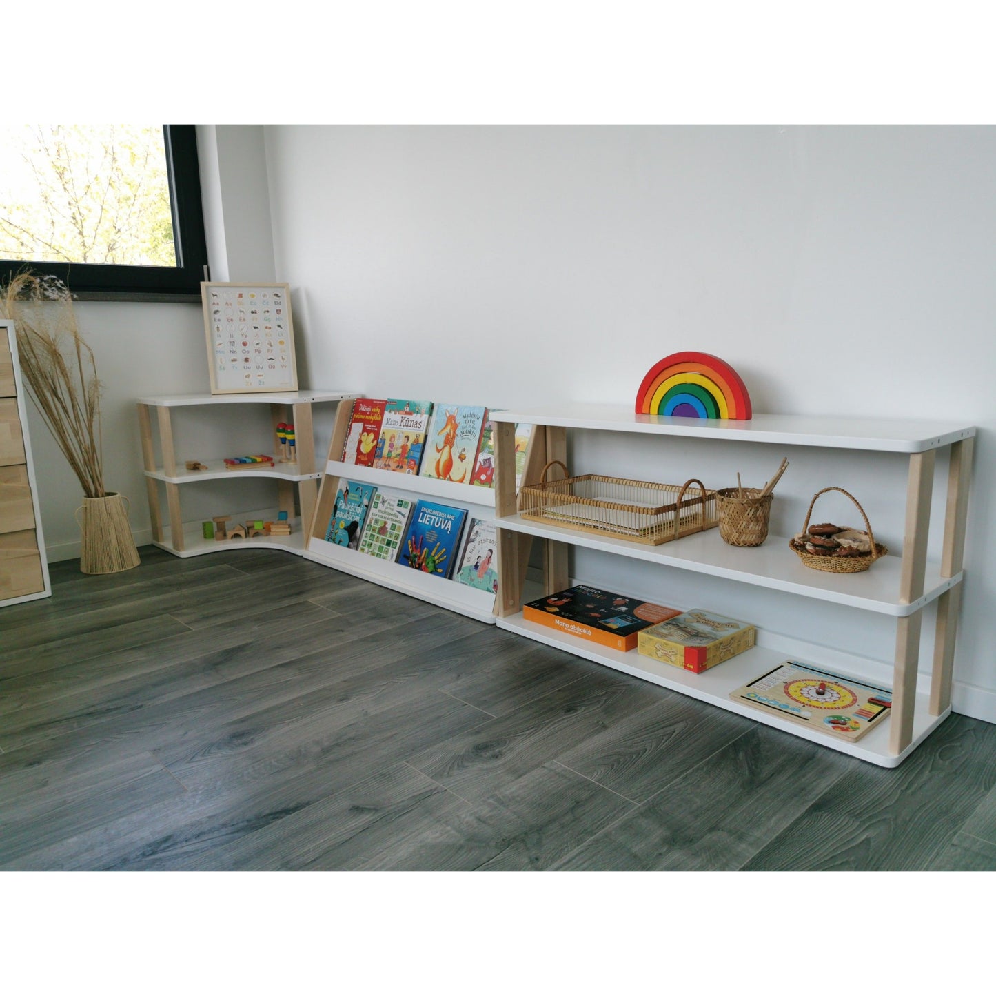 Modular Montessori Bookshelf - 2 Shelves