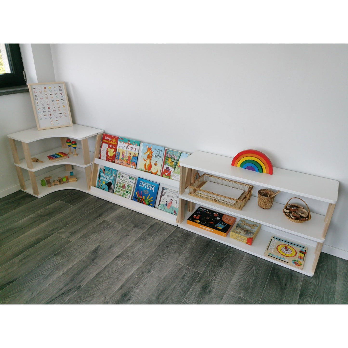 Modular Montessori Bookshelf - 2 Shelves