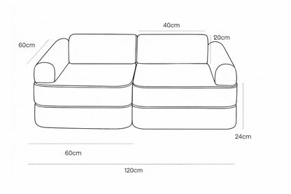 Modular Play Sofa for Children - Blue