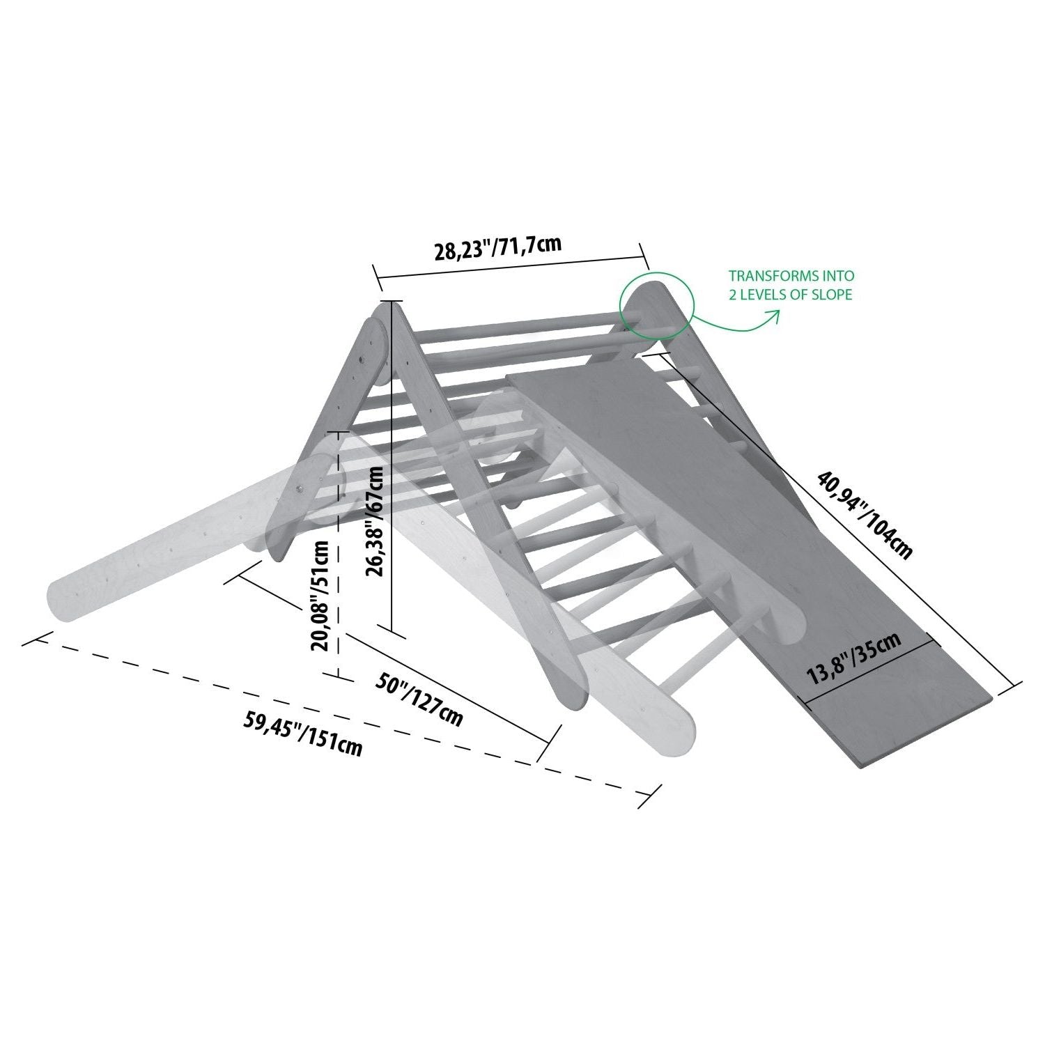 Montessori Climbing Triangle With Ramp