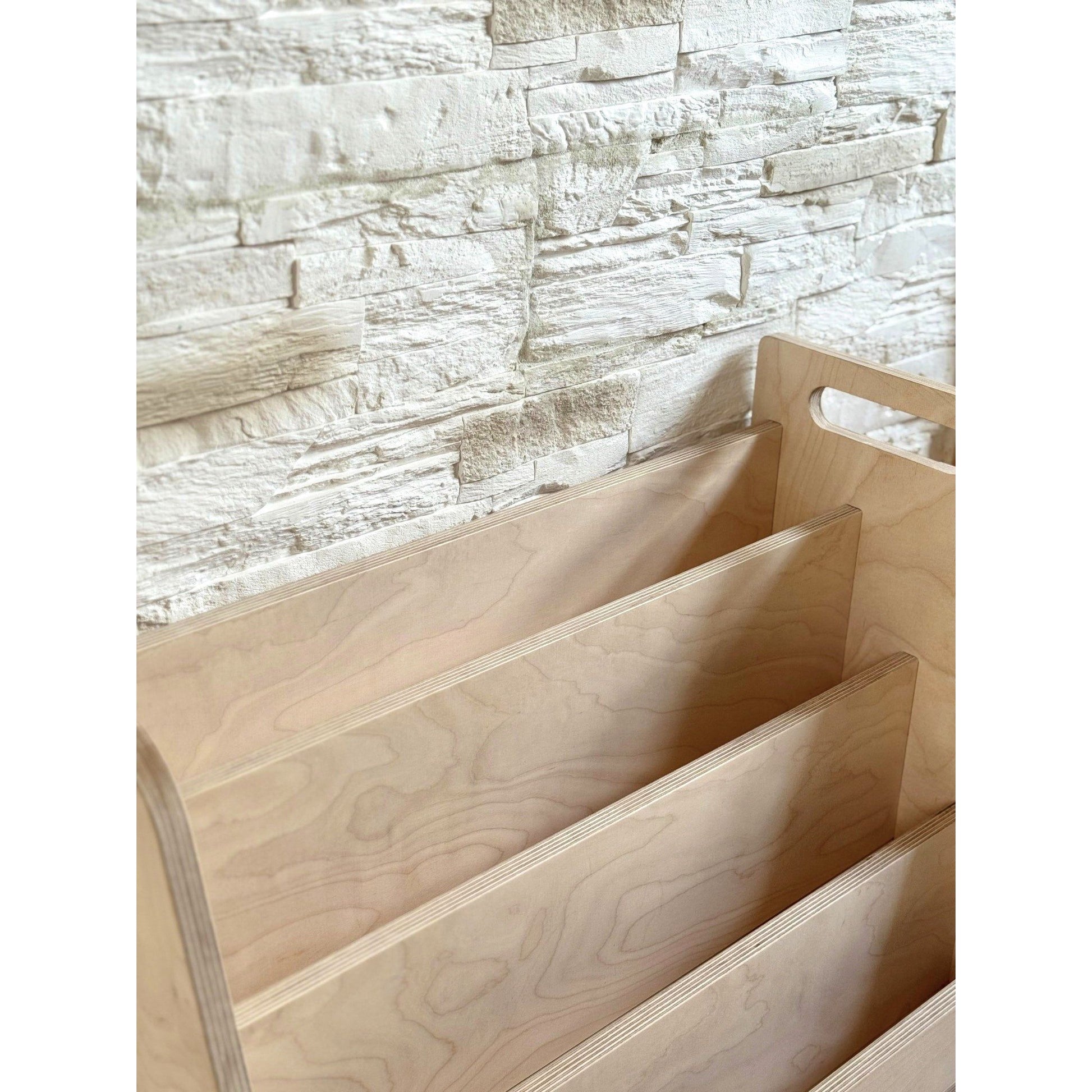 Montessori Wooden Front Facing Book Display For Kids